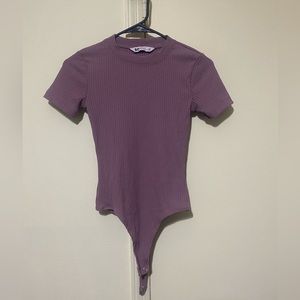 purple bodysuit